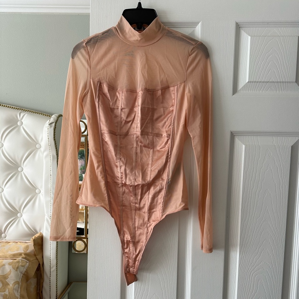 GUESS Long Mesh Sleeve Bodysuit